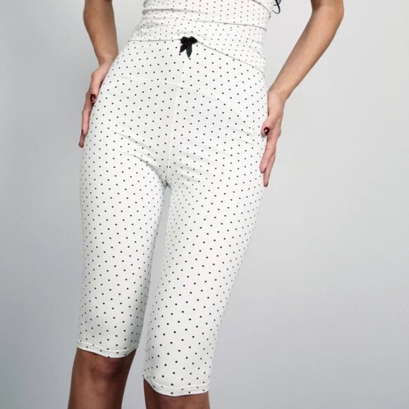 Miaou Jane Short/ Capri - BLACK POLKA DOT - Picture 2 of 2